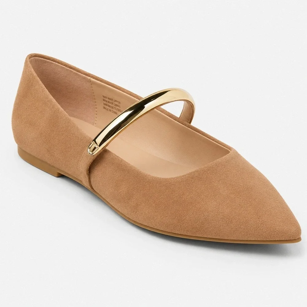 Women's A New Day Cassidee Flats Taupe Size 9.5‎ New With Tags